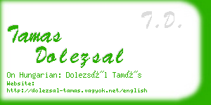 tamas dolezsal business card